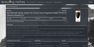 РЕЦЕПТ БАЛТИЙСКОГО ПОРТЕРА